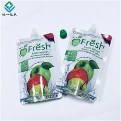 定做 果汁吸嘴袋复合自立铝箔袋 液体饮料异形吸嘴袋印刷订制厂家