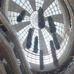 新年装饰美陈 大型商场酒店中庭吊饰 天井螺旋造型布置大红球装饰 来图定制