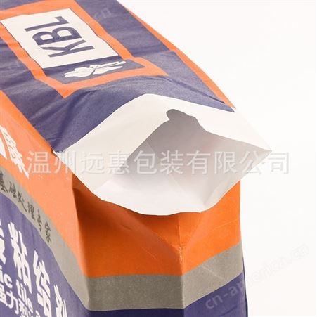 厂家批发瓷砖胶包装袋 三纸一膜阀口袋 牛皮纸阀口袋产品定制