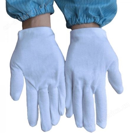 白色纯棉线手套加厚防滑耐磨透气礼仪文玩透气手套