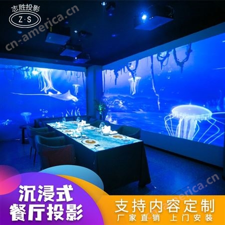 志胜 餐厅互动投影设备 网红馆拍照打卡点 广州厂家投影设备批发
