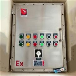 依客思 电动盲板阀防爆控制箱BXK 不锈钢材质防爆按钮控制箱