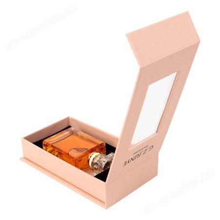 定做纸质香水礼盒工厂定制高档特色瓶装香水翻盖盒