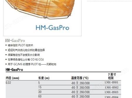 HM-GasPro色谱柱