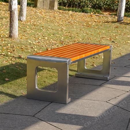 不锈钢长条椅休息铁艺坐凳