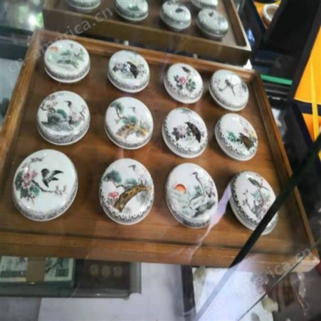 上海市老瓷器水盂回收   杨浦区老文房用品收购收藏