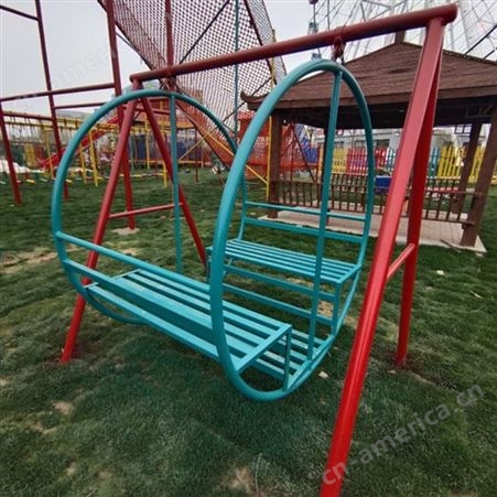 qqdy288景区公园小区无动力大型游乐设施儿童成人秋千吊椅玩具厂家定制