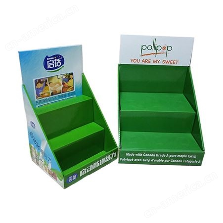 纸货架化妆品PVC展示架食品陈列瓦楞纸展示盒超市饮料纸地堆