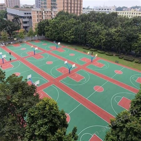 硅pu塑胶地面 硅PU网球场 河北珅玖体育 厂家施工