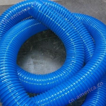 批发工业吸尘管蓝色PVC伸缩管 pvc钢丝软管