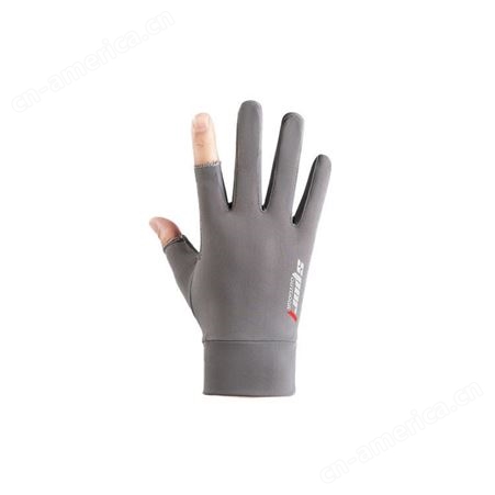 按需生产 防紫外线男士手套 防晒防滑冰丝手套 冰丝薄款手套男