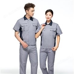 灰色工作服 灰色制服 灰色短袖制服 上饶制服厂家