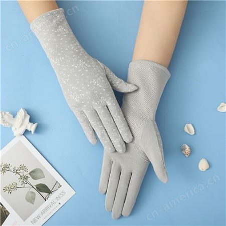 棉质防晒手套 定制加工 蕾丝防晒手套 韩式短款手套