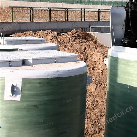 玻璃钢一体化泵站 预制泵站生产 污水泵站预埋制泵站 定制
