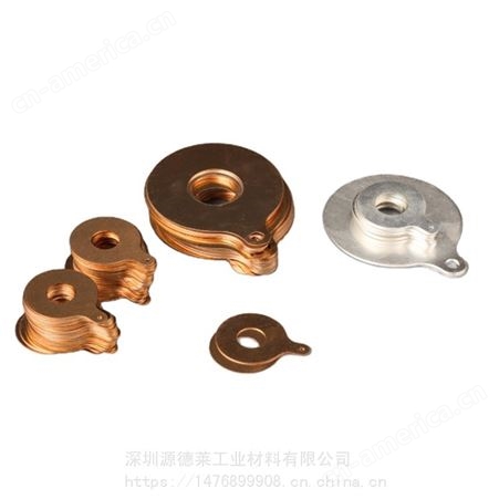 超声波电极片磷铜/镀银电极片 陶瓷导电铜片换能器电极片 金属片0.2/0.25/0.3MM