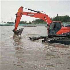 陕西湿地挖掘机水上挖掘机出租