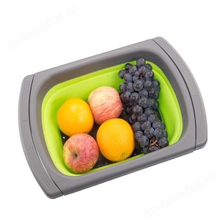 卓灏家用水果篮 厨房水池用 多功能硅胶伸缩沥水菜篮