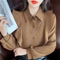 杭州四季青法式上衣设计感小众时尚女装短袖衬衫T恤