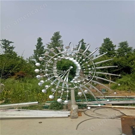生产大型户外风动景观装置风动雕塑园林景区广场地标电力发光雕塑