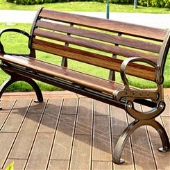 实木休闲椅 花园实木椅 公园休闲椅供应 靠背防腐木休闲椅