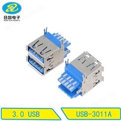 USB连接器USB插座3.0USB插座3.0USB连接器USB双层焊线式母座两脚插