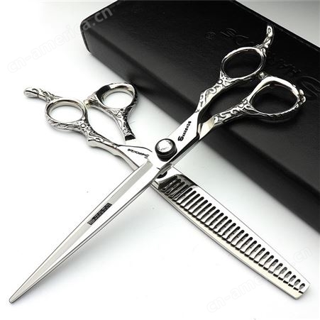 YP055莎伦蒂思7寸美发剪刀6寸平剪牙剪发型师理发打薄碎发剪刀套装