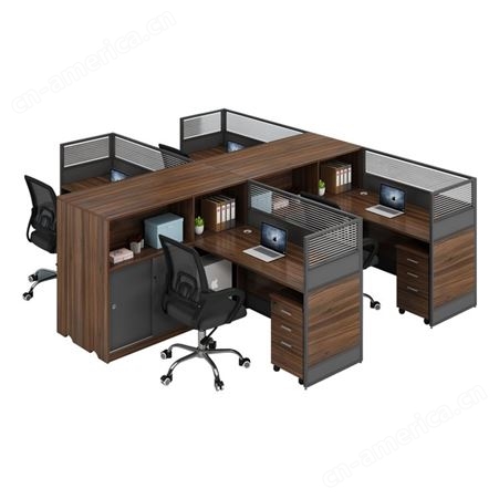 DO794办公室办公桌职员桌椅组合简约现代屏风46人多位财务桌办公家具