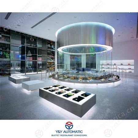 大型展览商铺广告展示设备_可动旋转展示转盘_上海展示展览设备