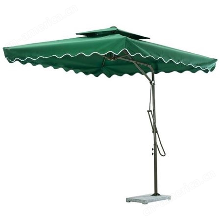 户外双顶彩胶罗马伞定制 折叠遮阳花园庭院伞香蕉米兰中柱大伞蓬沙滩太阳伞