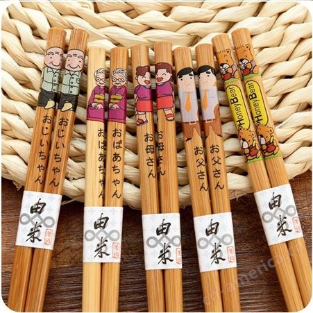 日式家居和风竹木筷子定做 礼盒便携餐具套装定制