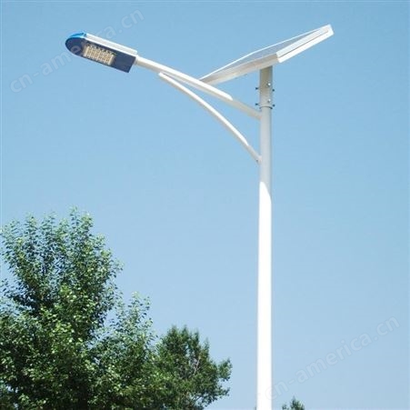 太阳能001太阳能路灯工程农村改造 江苏5m太阳能路灯 自弯臂路灯 凯佳照明