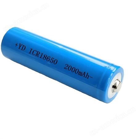 18650锂电池 3.7V容量动力2000毫安头灯平头尖头充电电池