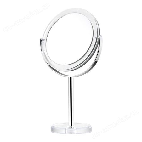 【】 镜宝明BM-1302 圆形透明双面台式镜 10倍放大塑料化妆镜子