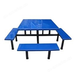 飞越正方形餐桌椅组合FY-M35-01 简约现代八人位连体餐桌椅  玻璃钢桌面餐桌
