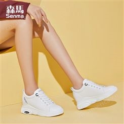 森马秋季新款平底板鞋休闲绑带圆头单鞋小白鞋厂家生产
