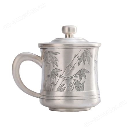 纯银茶杯 999纯银水杯咖啡杯马克杯 办公室大容量泡茶茶缸