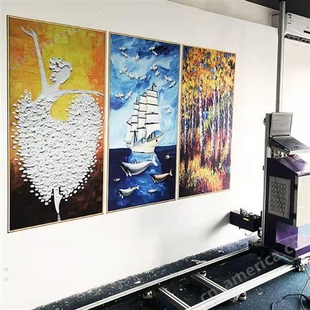 溢盈机械 3D立体壁画打印机 立式墙体彩绘机 艺术背景墙打印机