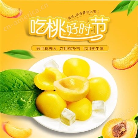 新鲜水果罐头厂 黄桃 餐饮用水果罐头