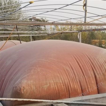 养猪场膜结构沼气池 安装鸿硕环保沼气袋 设计红泥软体沼气发酵池
