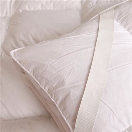 酒店床上用品酒店全棉防羽布双层鸭绒羽绒被褥立体加厚舒适垫