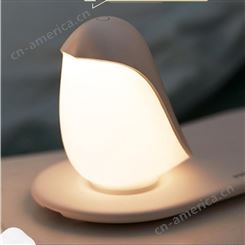 飞利浦智能台灯 创意小鸟床头带无线充卧室LED小夜灯 可移动小台灯