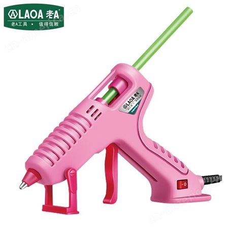老A（LAOA）热熔胶枪40W 粉色电熔热胶枪 LA818040-P