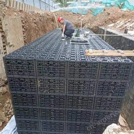 济南蓄水模块生产厂家 东吴雨水收集PP模块搭建储水池 海绵城市建设总包