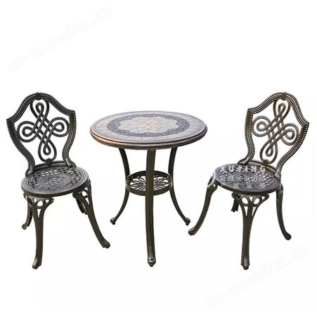 户外铸铝桌椅露台阳台室外花园休闲欧式别墅铁艺套装庭院组合家具