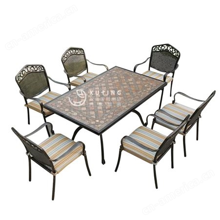 户外铸铝桌椅阳台组合套装欧式别墅室外庭院花园铁艺桌椅休闲家具