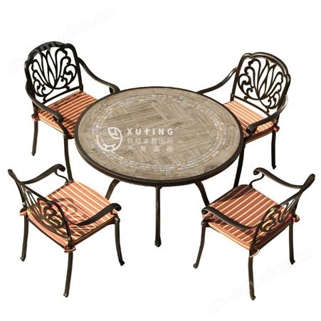 户外桌椅铸铝组合花园露天椅子休闲阳台铁艺庭院室外金属桌椅套装