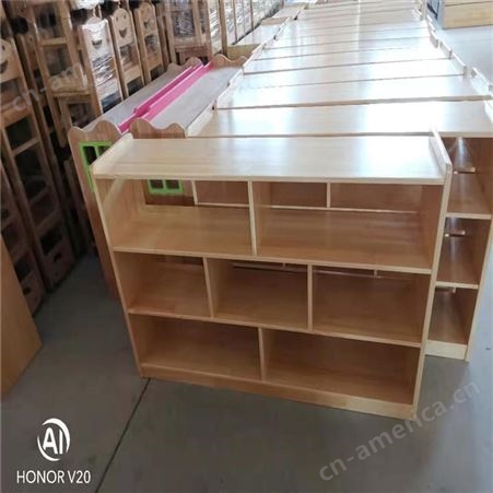 幼儿园书架 图书室书柜定制 锦源 实木置物架