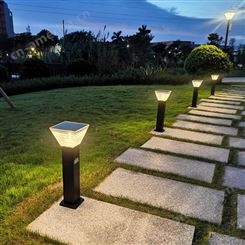 跨境太阳能草坪灯防水公园广场景观现代铝材方形草地灯户外庭院灯