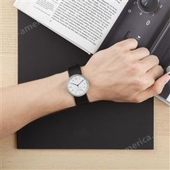 国美时 男士手表 商务休闲时尚石英表 厂家简约手表 网带钢带腕表
