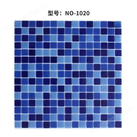 群舜NO-1017游泳池卫生间浴室防滑热熔马赛克玻璃瓷砖